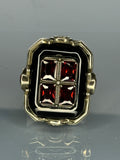 Turkish Handmade Jewelry 925 Sterling Silver Ruby Stone Mens Rings