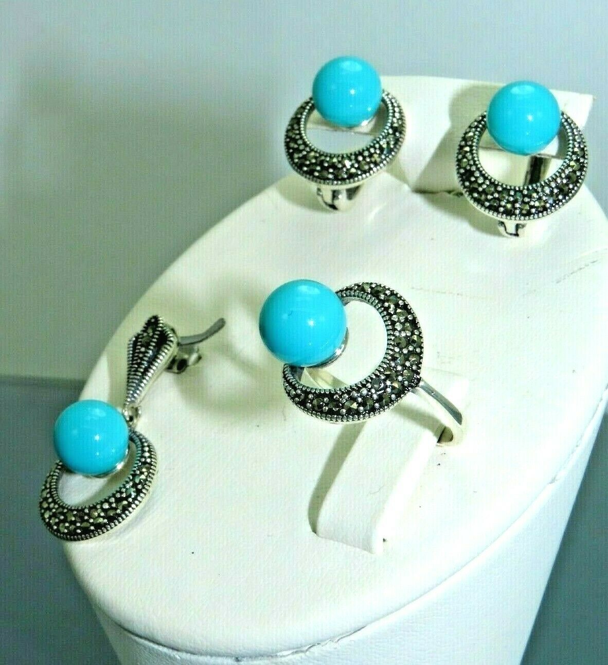 Handmade buy turquoise jewelry set