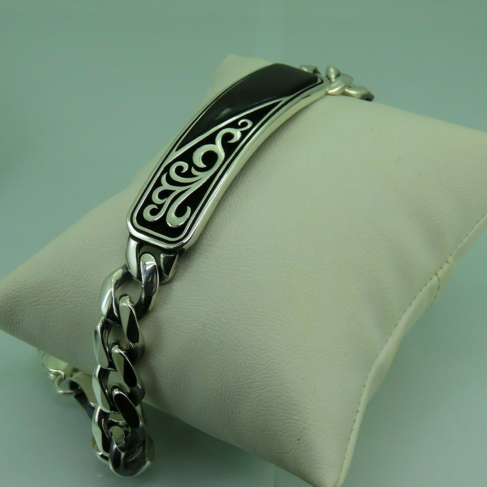 Turkish Handmade 925 Silver Bracelet, Horse Head, Women top Vintage Silver, Onyx Topaz Ring, Ottoman Ladies Bracelet, Silver 925K