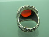 Turkish Handmade Jewelry 925 Sterling Silver Ruby Stone Mens Rings