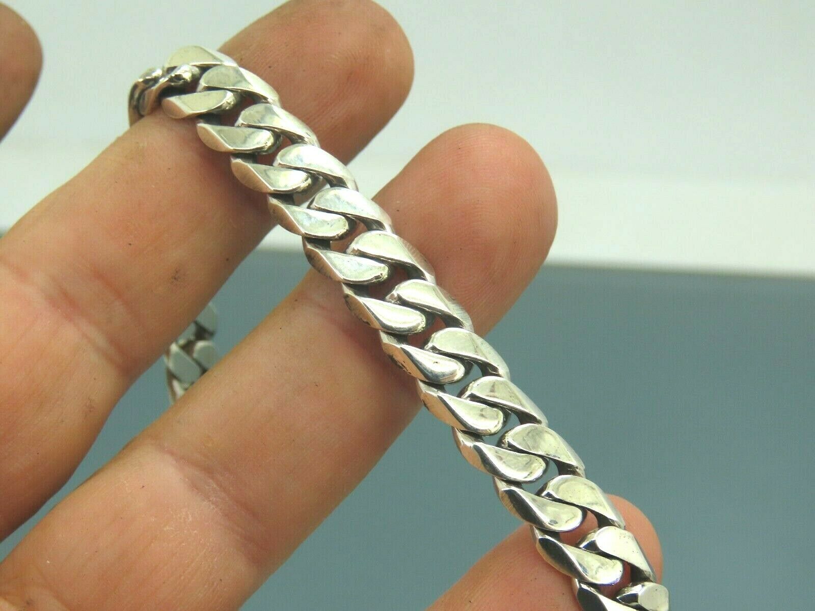 Man Silver Bracelet, STERLING Man Jewelry, Chain Sterling